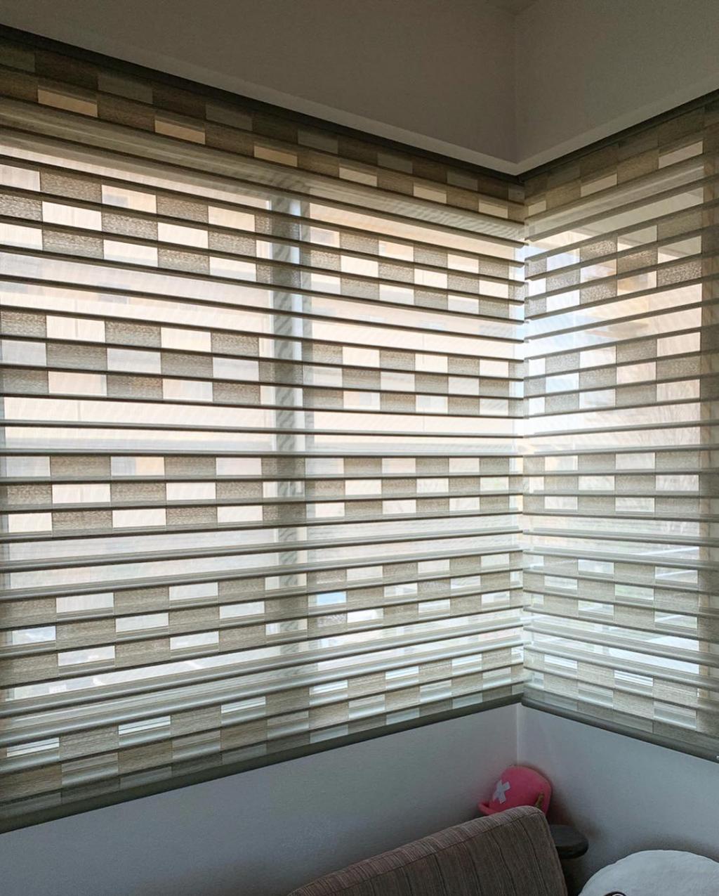 マンションのL字型窓に